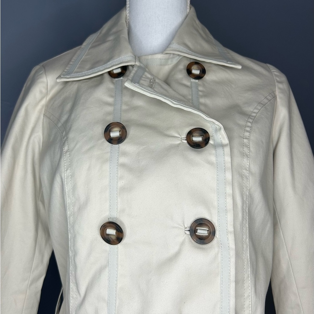 Boden Womens Trench Coat Khaki 6 *no belt* Academia Classiccore Closet Staple - Picture 11 of 16